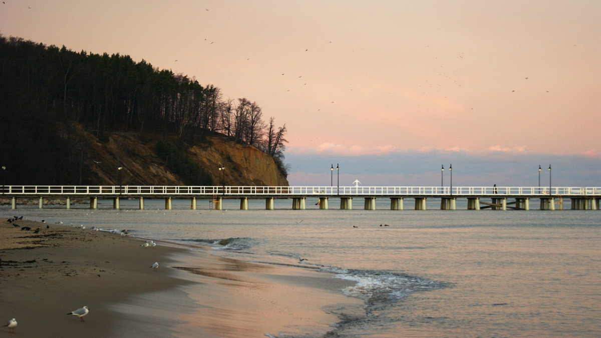 Klif Orłowski i molo