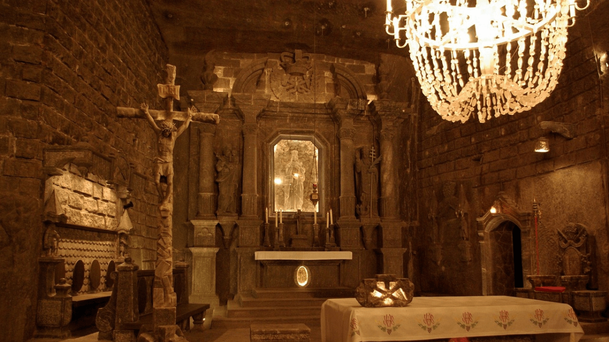 Kopalnia soli w Wieliczce wnętrze