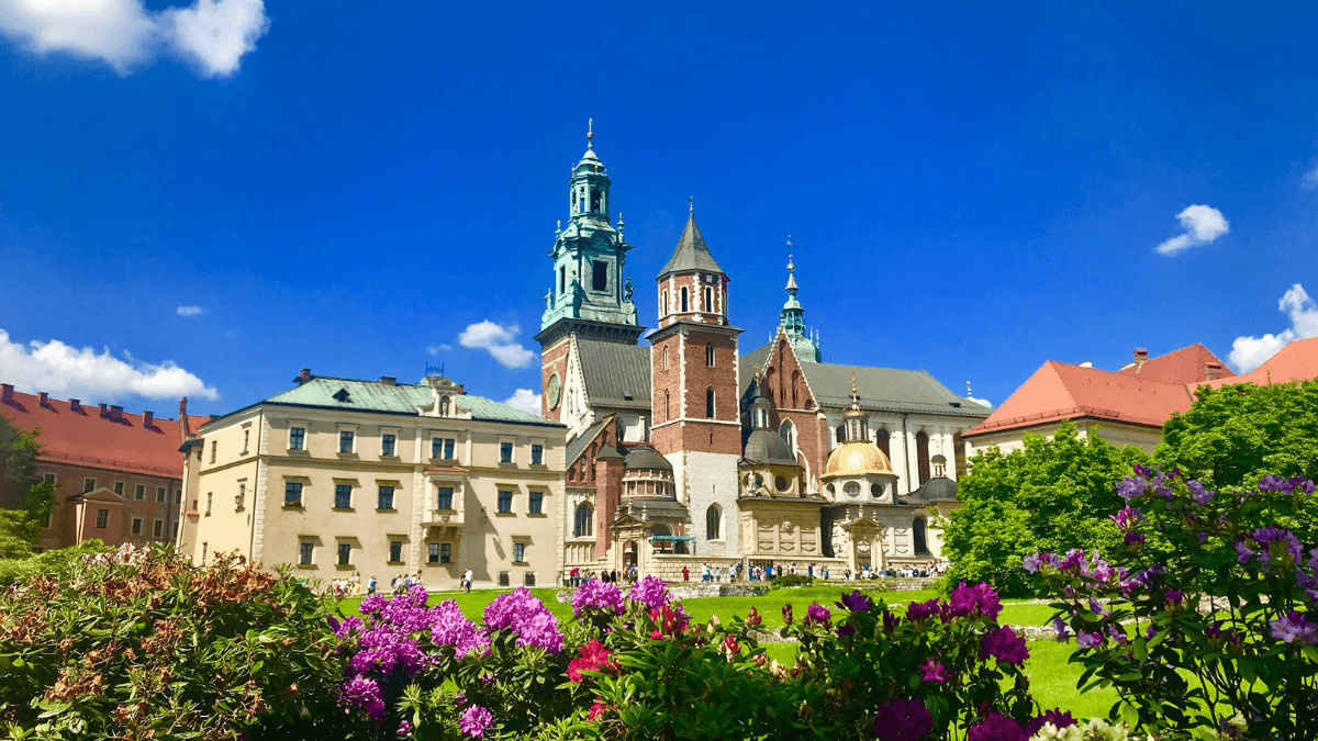 Widok na Wawel w Krakowie