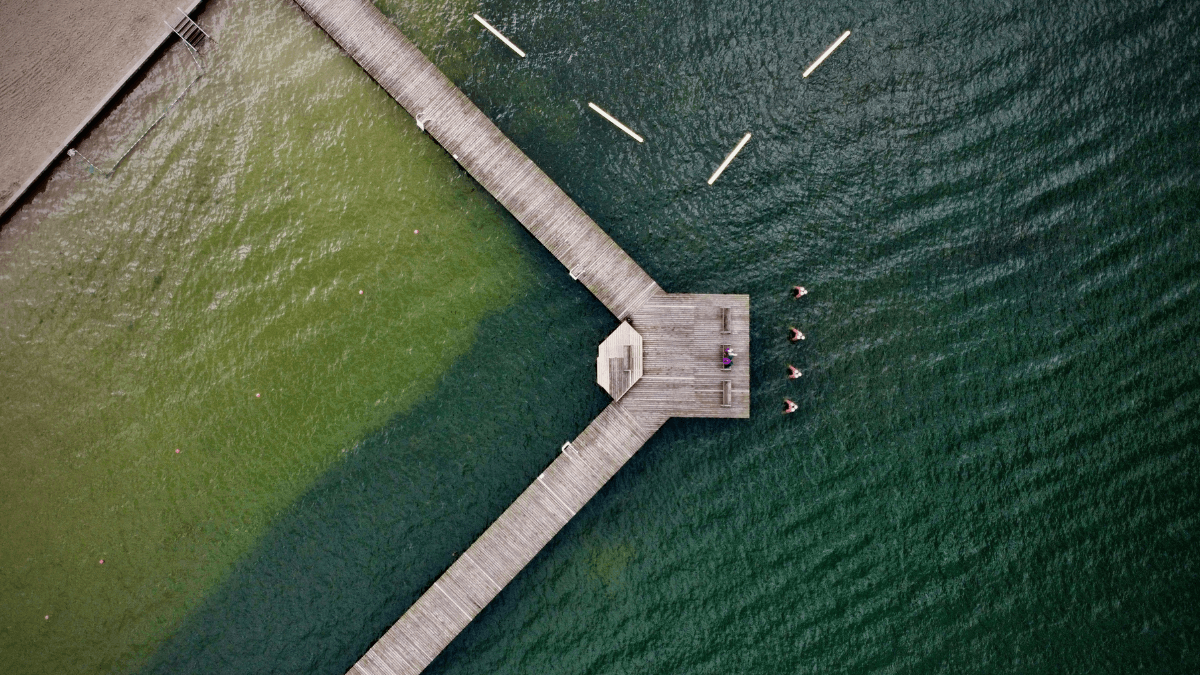 Jezioro Ukiel z perspektywy lotu ptaka